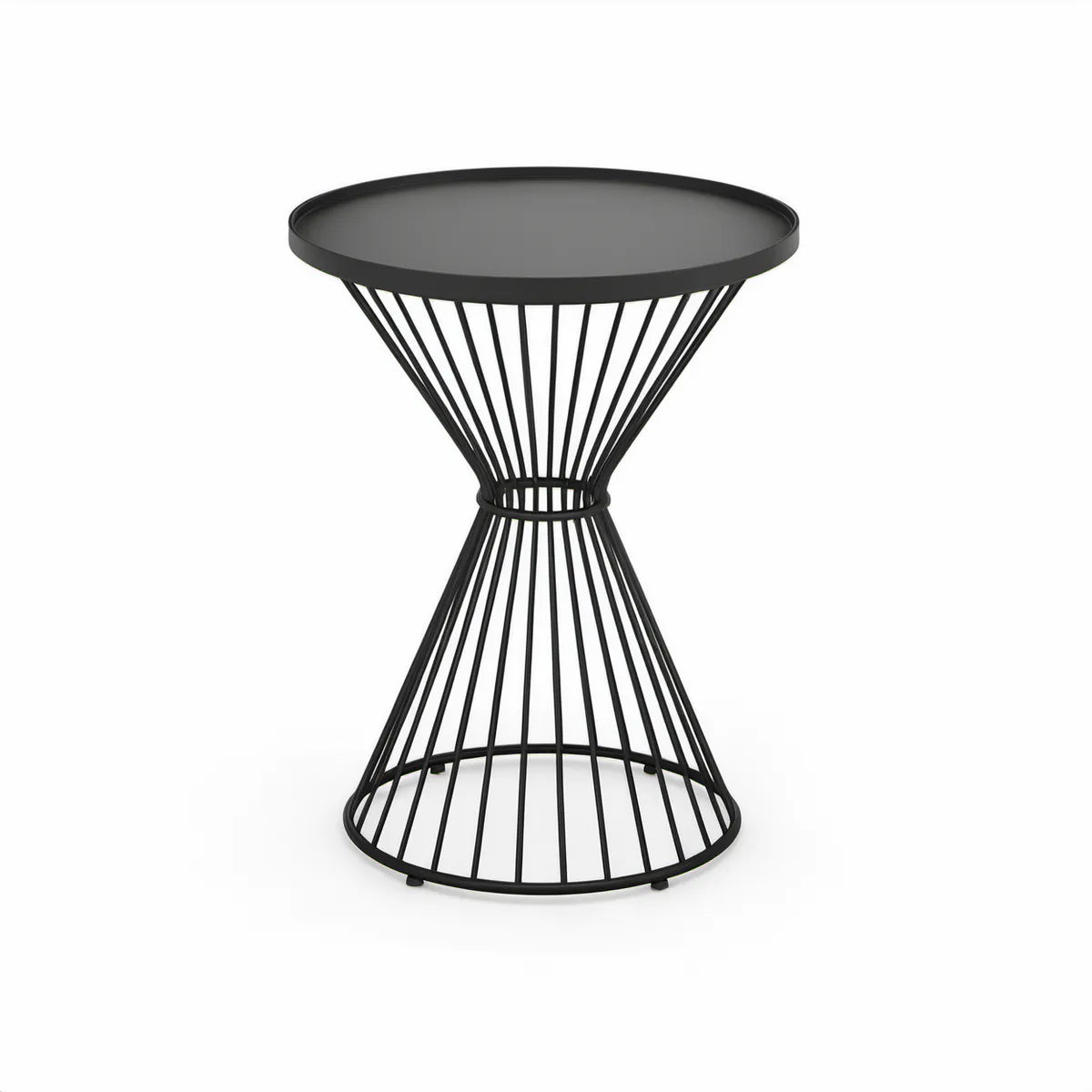 Runder Stahl-Beistelltisch Schwarz Ø 45 cm, Höhe 50 cm