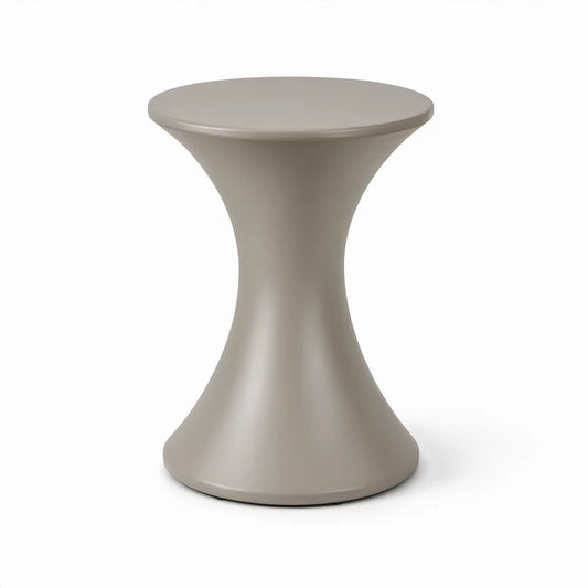 Runder Beistelltisch aus Polypropylen, Taupe, Ø 40 cm, Höhe 50 cm